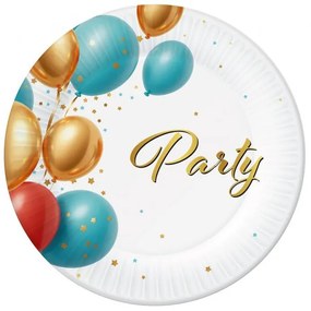 Party Balloon farfurie de hârtie set de 6, 18 cm