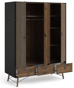 Șifonier Tvilum Ry, maro închis-negru