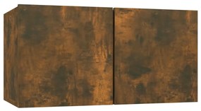 vidaXL Dulap TV suspendat, stejar fumuriu, 60x30x30 cm, lemn prelucrat