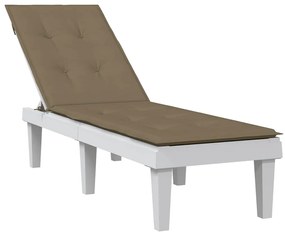 vidaXL Pernă de șezlong, melanj gri taupe, (75+105) x 50 x 4 cm textil