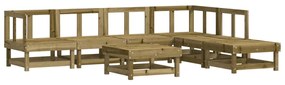 3186409 vidaXL Set mobilier de grădină, 7 piese, lemn de pin tratat