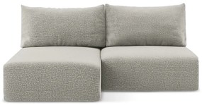 Colțar gri deschis extensibil/cu spațiu de depozitare (cu colț pe partea stângă) Kalena – Makamii