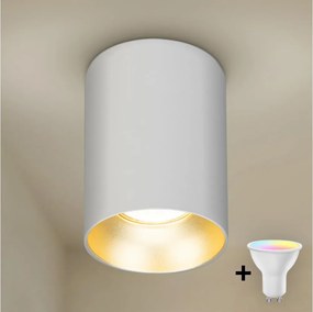 Brilagi - Spot LED RGBW reglabil TRINE 1xGU10/6W/230V alb/auriu