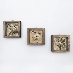 Set 3 tablouri Vintage, 15 x 15 cm