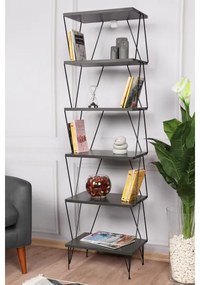 Bibliotecă BALABAN 165x48 cm antracit/neagră