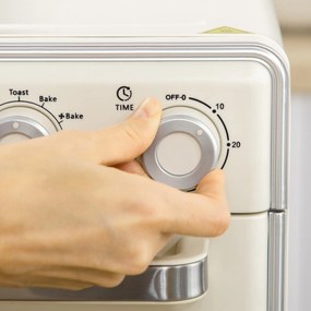 HOMCOM 5 în 1 Mini cuptor, 20 L capacitate, 1400W, 1 grilă cuptor, 1 tavă de copt, timer 60 min. | Aosom Romania