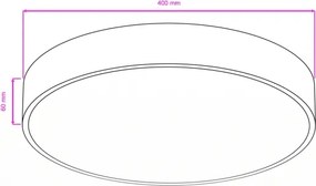 Brilagi - Plafonieră LED pentru baie POOL, 36 W, 230 V, Ø 40 cm, IP54, alb