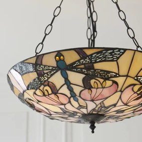 Endon 111869 - Lustra suspendată pe lanț Tiffany ASHTON 3xE27/10W/230V Ø 45 cm
