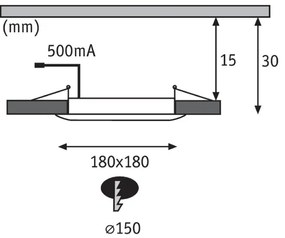 Corp de iluminat încastrat pentru baie LED/9W IP65 WARM DIM 230V Paulmann 92802