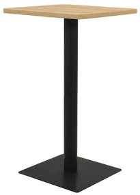 vidaXL Masă de bistro, culoarea stejarului, 70x70x107 cm