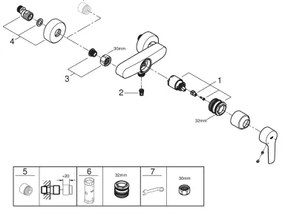 GROHE START - baterie de duș DN 15, neagră 242082432