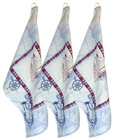 Prosop de bucătărie Home Elements Barcă, 50 x 70 cm, set de 3 buc.