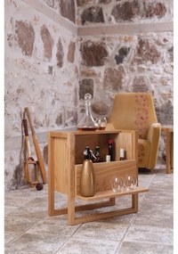 Dulap pentru vinuri din lemn de stejar în culoare naturală 59x60 cm NewEst - Woodman