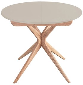 Masă de dining rotundă extensibilă cu blat suplimentar ø 90 cm Jubi – Ragaba
