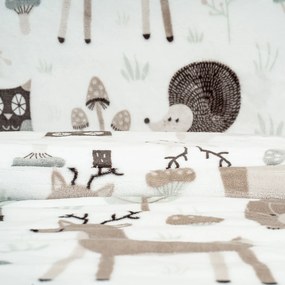 Lenjerie de pat pentru copii din microflanel 4Home Nordic friends, 140 x 200 cm, 70 x 90 cm