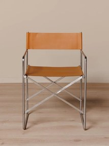 Scaun dining, pliabil, din piele naturala, Cuero