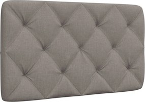 vidaXL Pernă pentru tăblie de pat, gri taupe, 90 cm, material textil