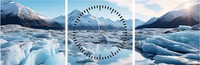 Tablou - Formațiuni glaciare (cu ceas) (90x30 cm)