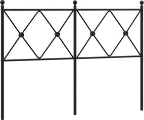 vidaXL Tăblie de pat de schimb metalică, negru, 120 cm