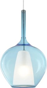 Lustra, Pendul din sticla KALIQUE-1 SP1 D28 AZZURRO