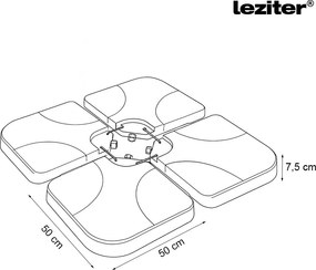 Baza parasolar 4x15 L
