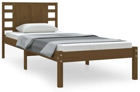 3104206 vidaXL Cadru de pat, maro miere, 90x200 cm, lemn masiv de pin