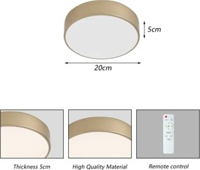 Brilagi - Plafonieră LED POOL LED/24W/230V 3000/4000/6000K Ø 20 cm auriu
