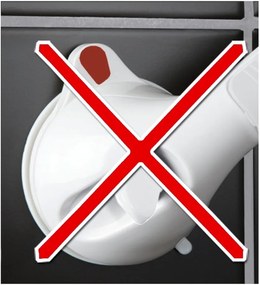 Mâner de siguranță pentru cabina de duş Wenko Secura, 29 cm L, alb