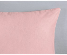 Lenjerie de pat pentru copii roz din flanelă pentru pat de o persoană 140x200 cm Ladida – Good Morning