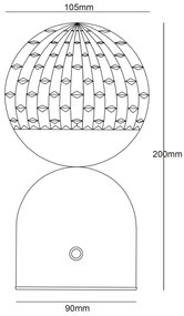 Globo 21007W - Lampă de birou LED tactilă JULSY, dimabilă, 2,5W, albă