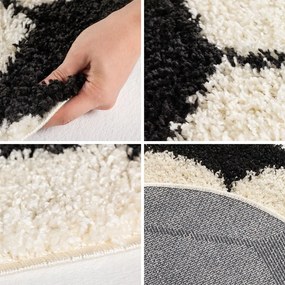 Covor pentru copii negru/crem ø 100 cm Fun – Ayyildiz Carpets