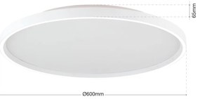 Plafoniera LED design circular MASCA D-60cm alba