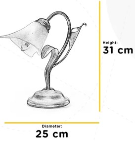 Lampă de masă LUCREZIA 1xE14/6W/230V bronz ONLI