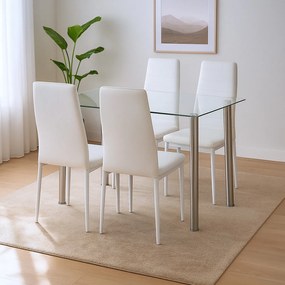 Nolen 4+1 set de sufragerie alb