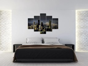 Tablou cu oraș în nori (150x105 cm)
