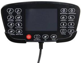 Fotoliu cu functie de masaj si incalzire Solaria negru H105 cm