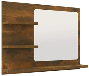Oglinda de baie, stejar fumuriu, 60x10,5x45 cm, lemn prelucrat Stejar afumat