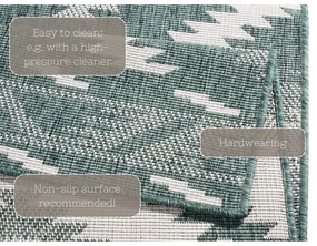 Covor adecvat pentru exterior NORTHRUGS Malibu, 250 x 80 cm, verde-crem