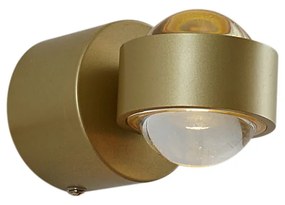 Lampă de perete de design alamă, inclusiv LED IP44 - Lens