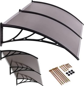 Copertină dublă din policarbonat deasupra ușii din față 200 x 100 cm