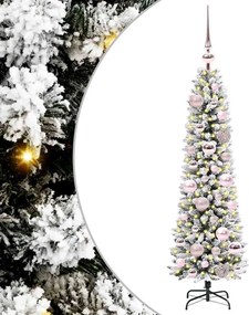 vidaXL Brad de Crăciun artificial Alb 120 cm PVC și metal și plastic