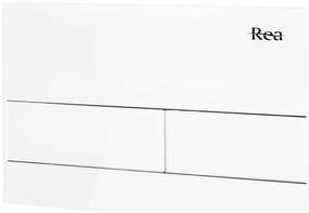 Cadru WC incastrat K011A-Q Rea cu buton T alb sticla