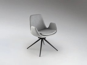 Scaun pivotant dining design elegant Zuna gri