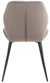 Scaun Rick velvet cappuccino/negru Blu38