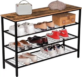 Pantofar din lemn-metal, seria A-620, homs,100x30x68 cm