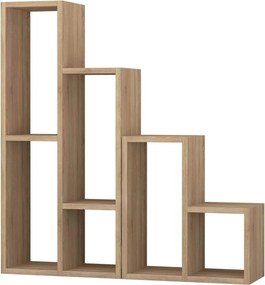 Etajera SULE, stejar, PAL melaminat, 2 piese, 42/42x20/20x89/45 cm