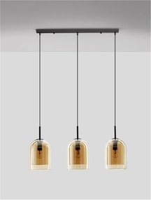 Lustra cu 3 pendule modern Velor champagne