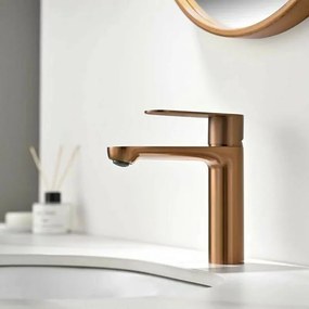 Baterie lavoar Inter Ceramic Verona monocomanda rose gold periat