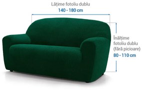 Huse super elastice HARMONIA verzi fotoliu dublu (l. 140 - 180 cm)