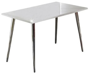 Masa Bucatarie Si Dining, MDF+crom, extra strălucire HG, 120x70 cm, PEDRO